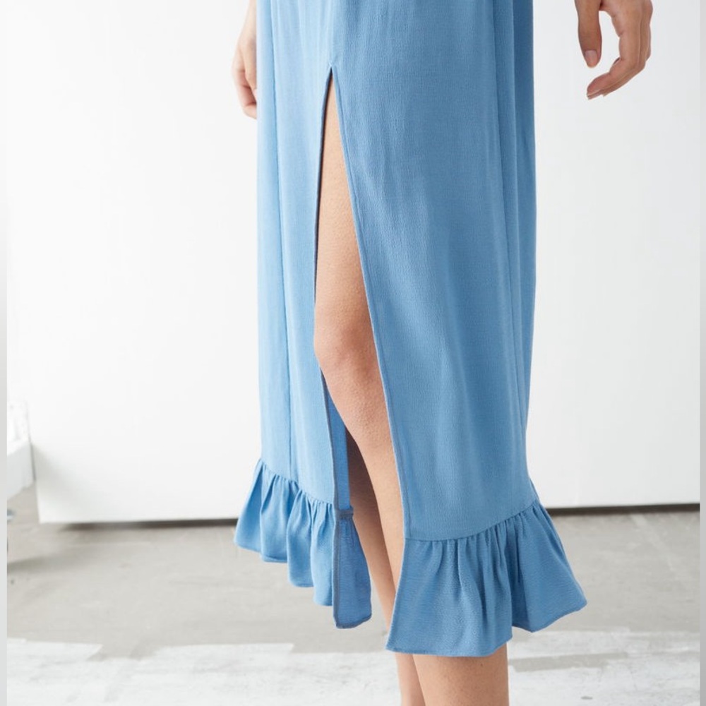 & Other Stories Light Blue Midi Dress - Picture 3 of 6